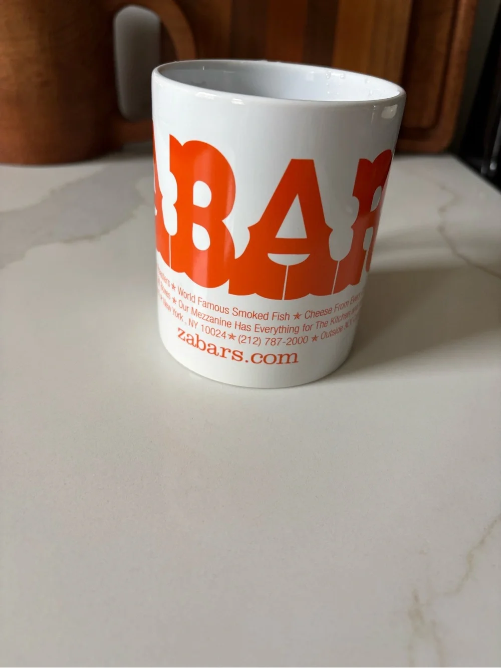 Zabar’s NYC White Ceramic Coffee Mug Like New